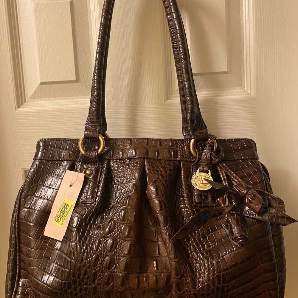 🆕🔥BRAHMIN🔥Eloise Rose🌹Truffle Les Roses - NWT! - Picture 4 of 11